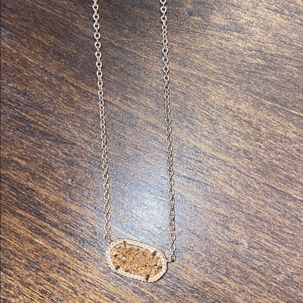 Kendra Scott Elisa Rose Gold Pendant Necklace